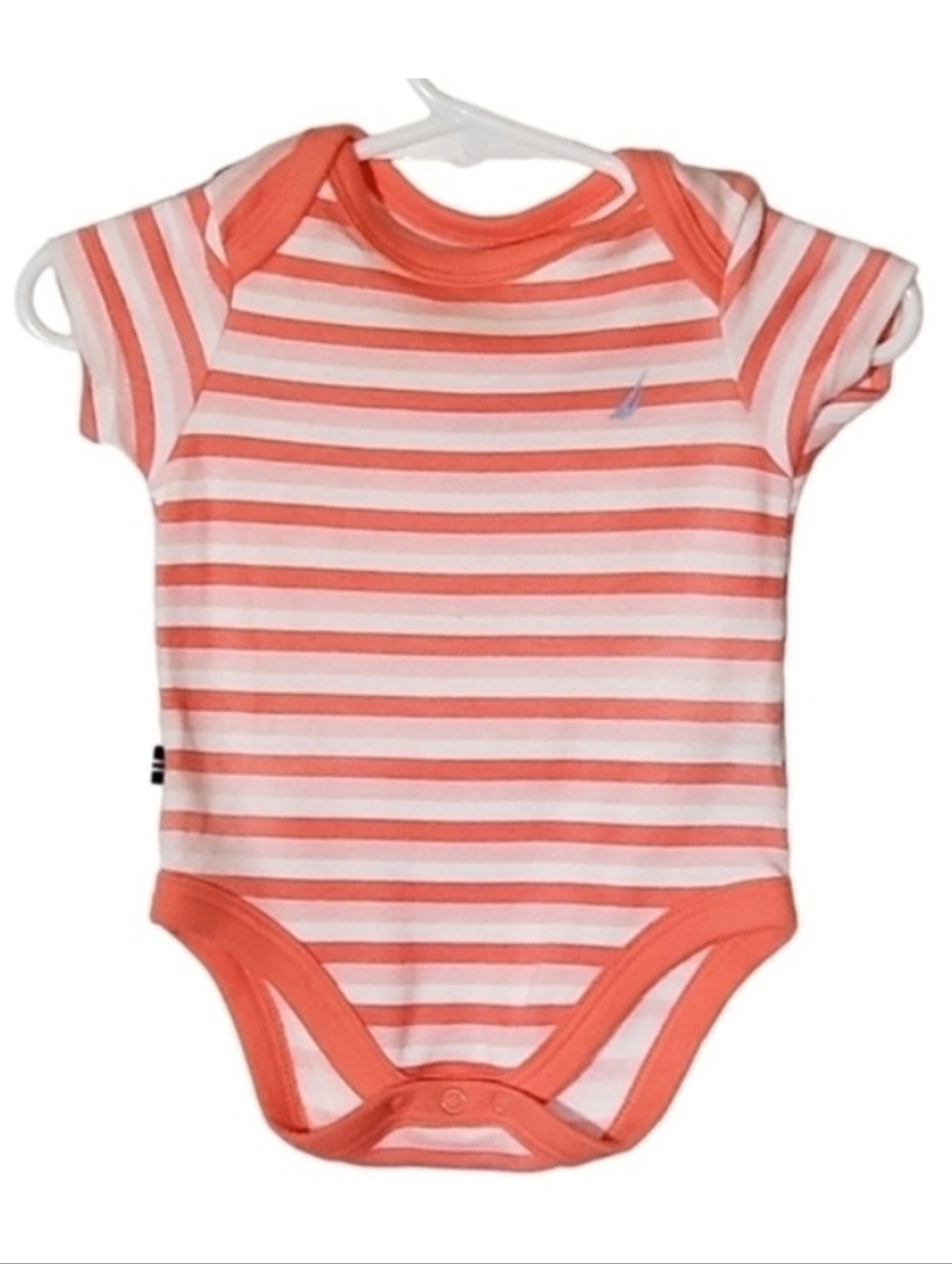 K1315 * Nautica Striped Bodysuit Orange Size 0/3M